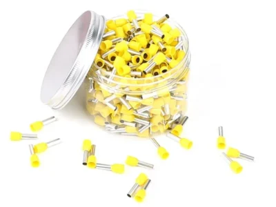 Insulated  Insulated Bootlace Ferrules Crimp Terminals 100 1000Pcs 10Awg 6mm≤  Yellow