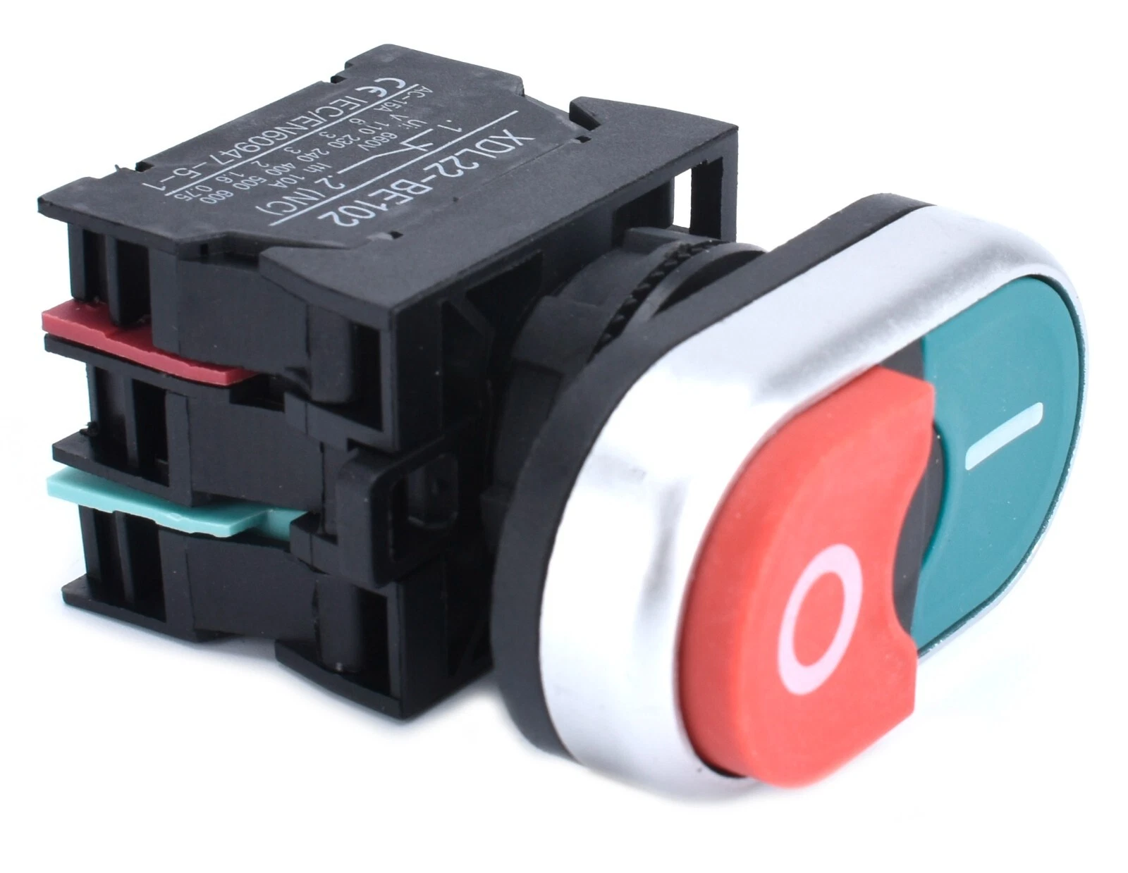 22mm Dual Push Button Start Stop Momentary 1NO 1NC - Image 2