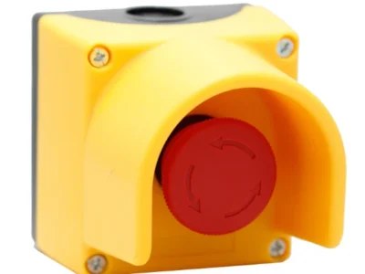Control Station Emergency Stop Shrouded 1NC Engraved Arrow