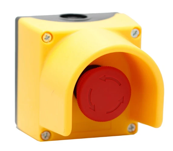 Control Station Emergency Stop Shrouded 1NC Engraved Arrow