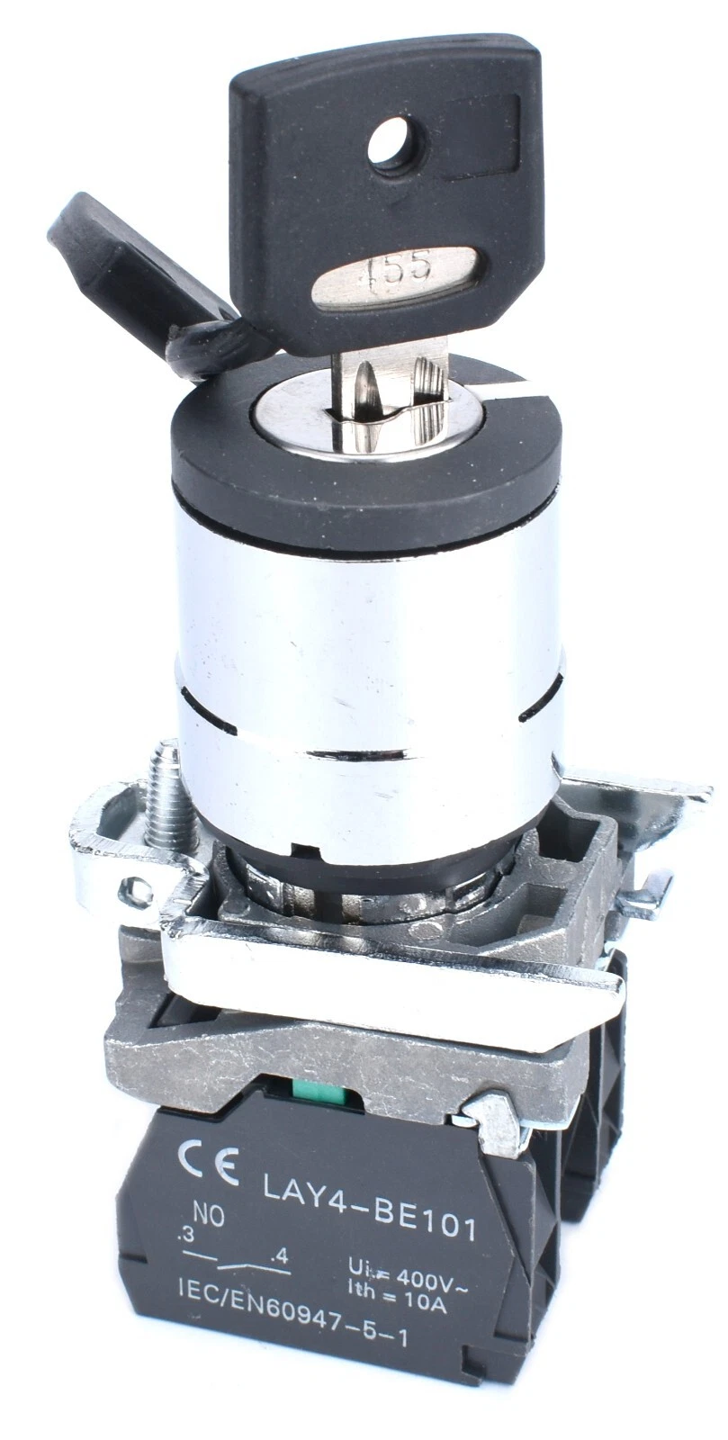 22mm Selector Switch 2 Position Key 1NO 1NC