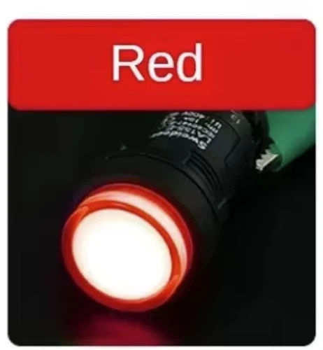 22mm Push Button RedIlluminated Cylindrical 1NO 24V DC - Image 2