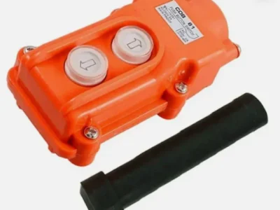 2-Button Slim Hoist Pendant Control Station – Arrow or Word Buttons – No Cable