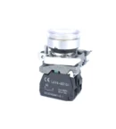 22mm Push Button WhiteIlluminated 1NO Metal Bezel