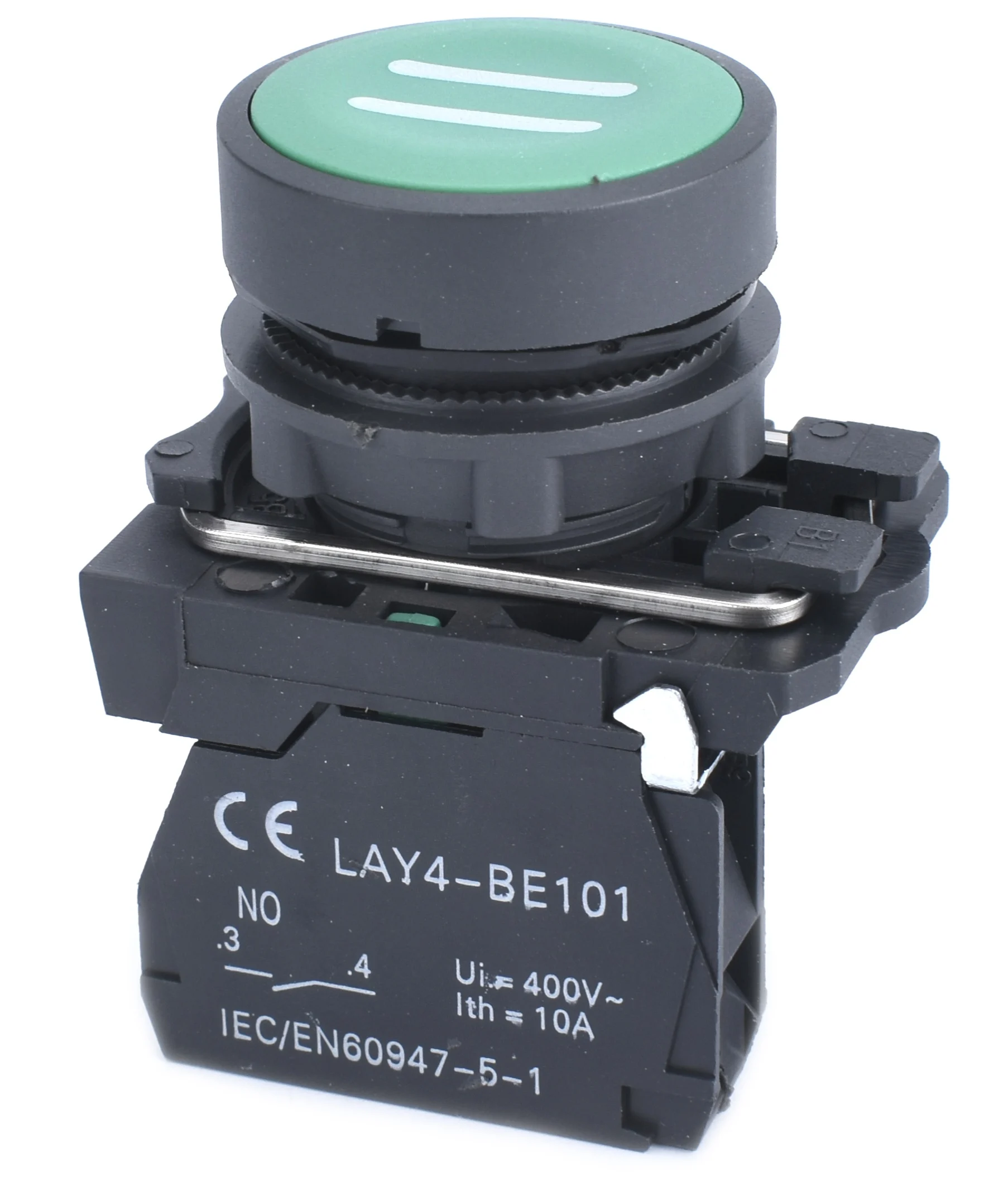 22mm Push Button Green Dual I Symbol 1NO Plastic Bezel - Image 2
