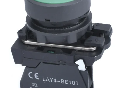 Pushbutton Green 22mm, Line Symbol, NO, Plastic Bezel, (Aus Stock, 2Y Warranty)